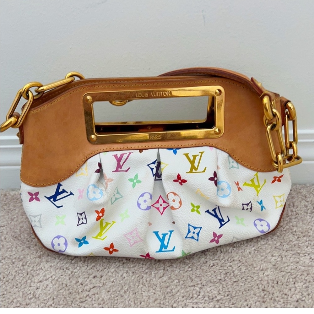 LOUIS VUITTON x MURAKAMI | White Monogram Multicolore Judy PM